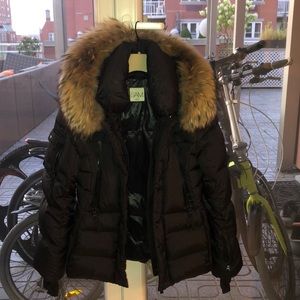 SAM. NYC Decade Puffer Down Jacket Real Fur Trim L
